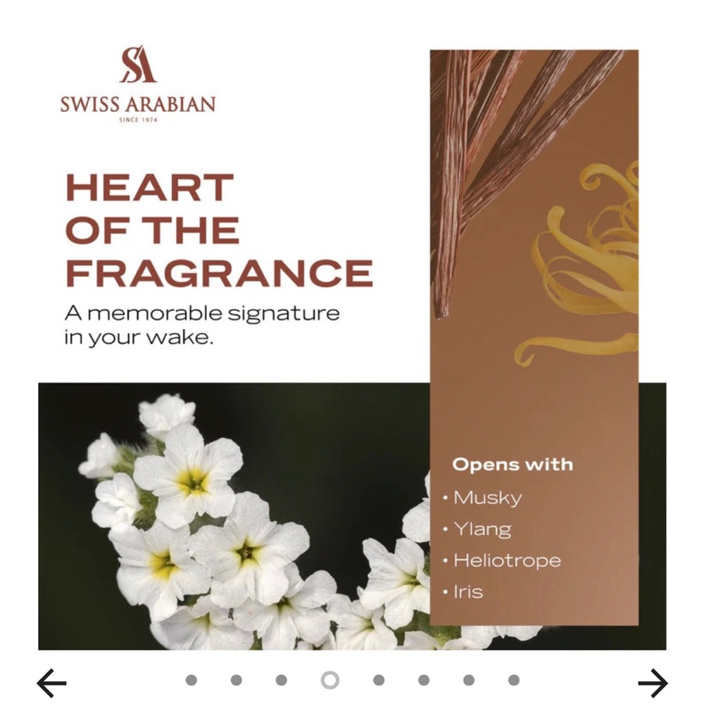 Swiss Arabian Musk 74 Poudré Extrait de Parfum - White & Rose Gold Bottle - Picture 2 of 7